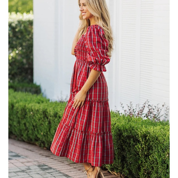 J Marie The Rayna Square Ruched Midi Dress - Picture 6 of 13